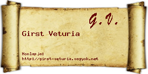 Girst Veturia névjegykártya